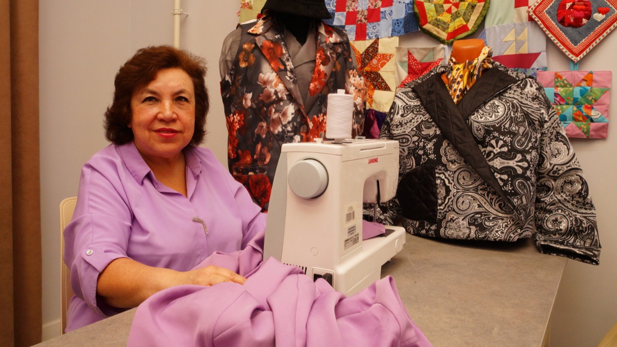 Участница «Московского долголетия» Надежда Гайнудинова на занятии