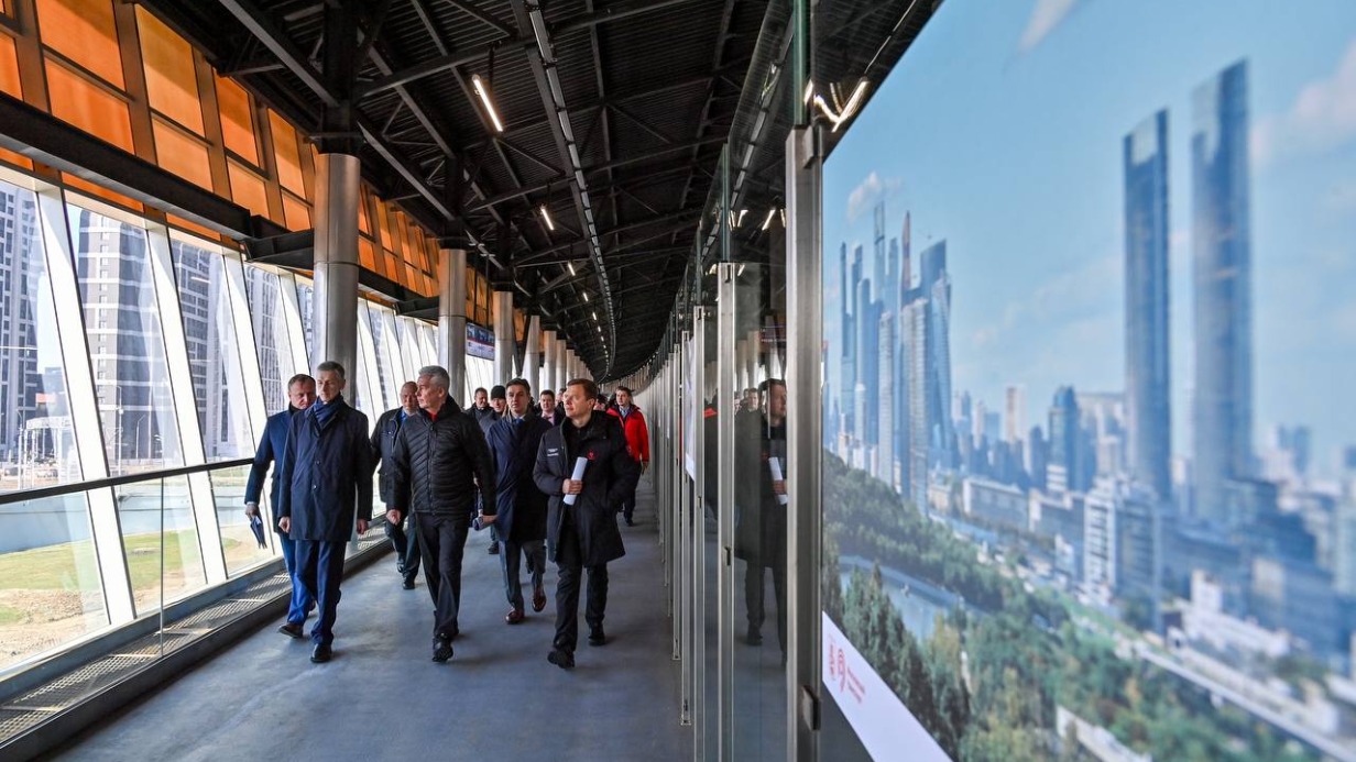  Собянин открыл северный вестибюль московского городского вокзала «Москва-Сити»