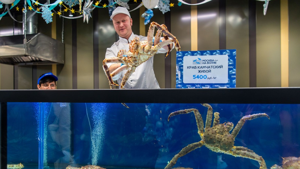 Акции на морепродукты будут действовать в Великий пост на рыбном рынке в Москве