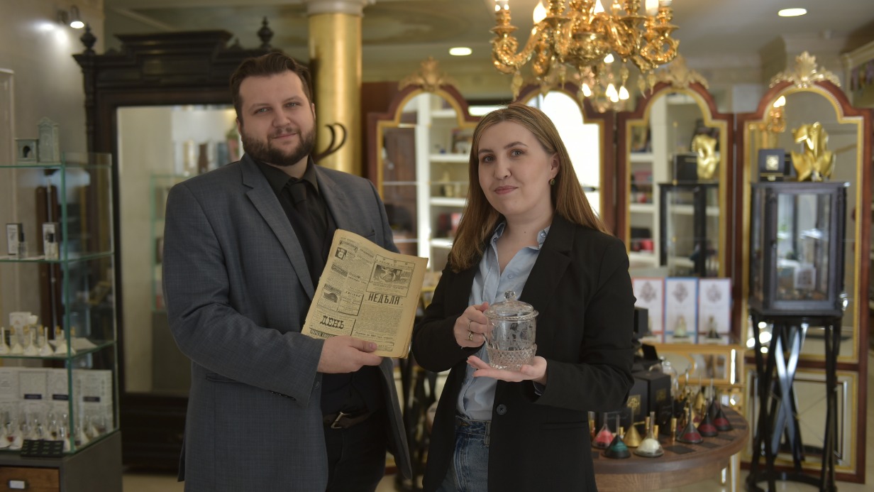 Потомок известного парфюмера Сергей Герке с женой Аленой