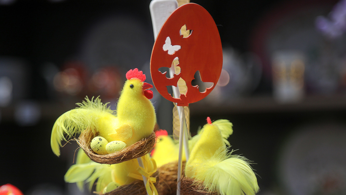 Мигранты в Петербурге сняли с дома пасхальные украшения