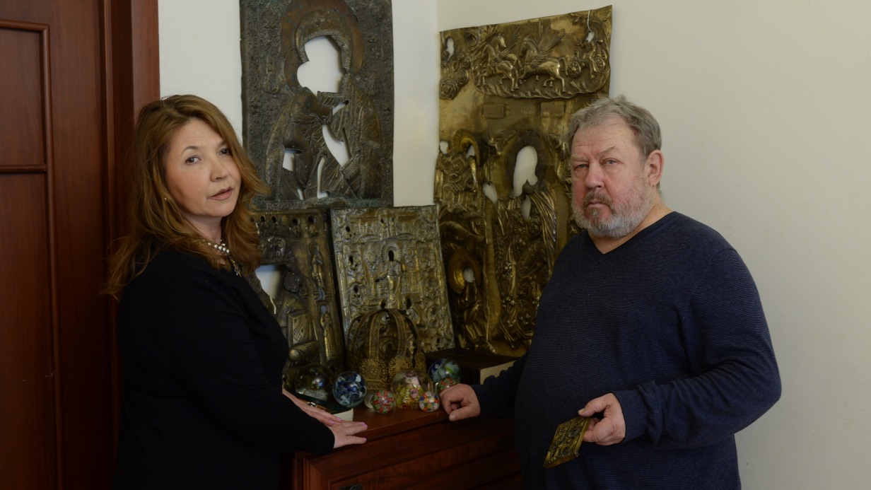Супруги Александр и Елена Мокины открыли вернисаж в музейно-выставочном центре подмосковного Реутова