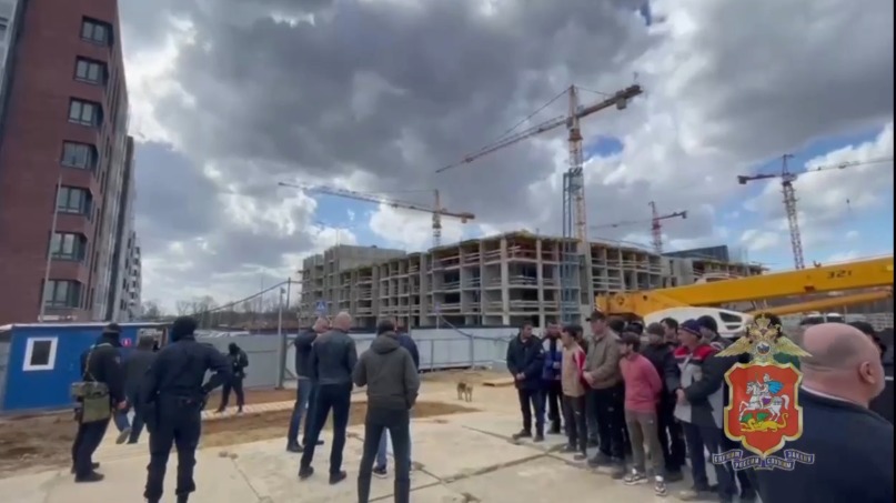 Более 200 нелегальных мигрантов выявили на стройке в Подмосковье