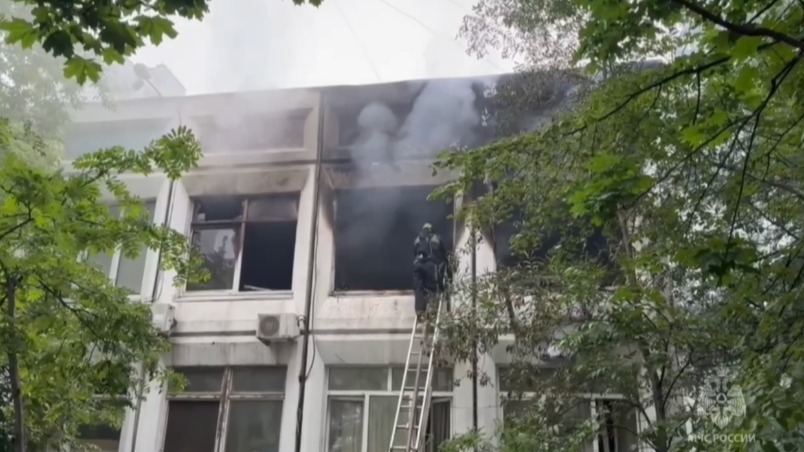Одного человека спасли из горящего здания в Москворечье-Сабурове