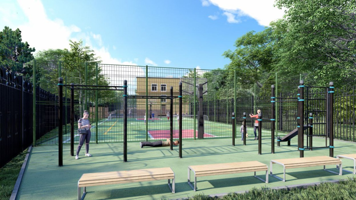 Специалисты выполнили треть работ на территории школы при Алексеевском монастыре