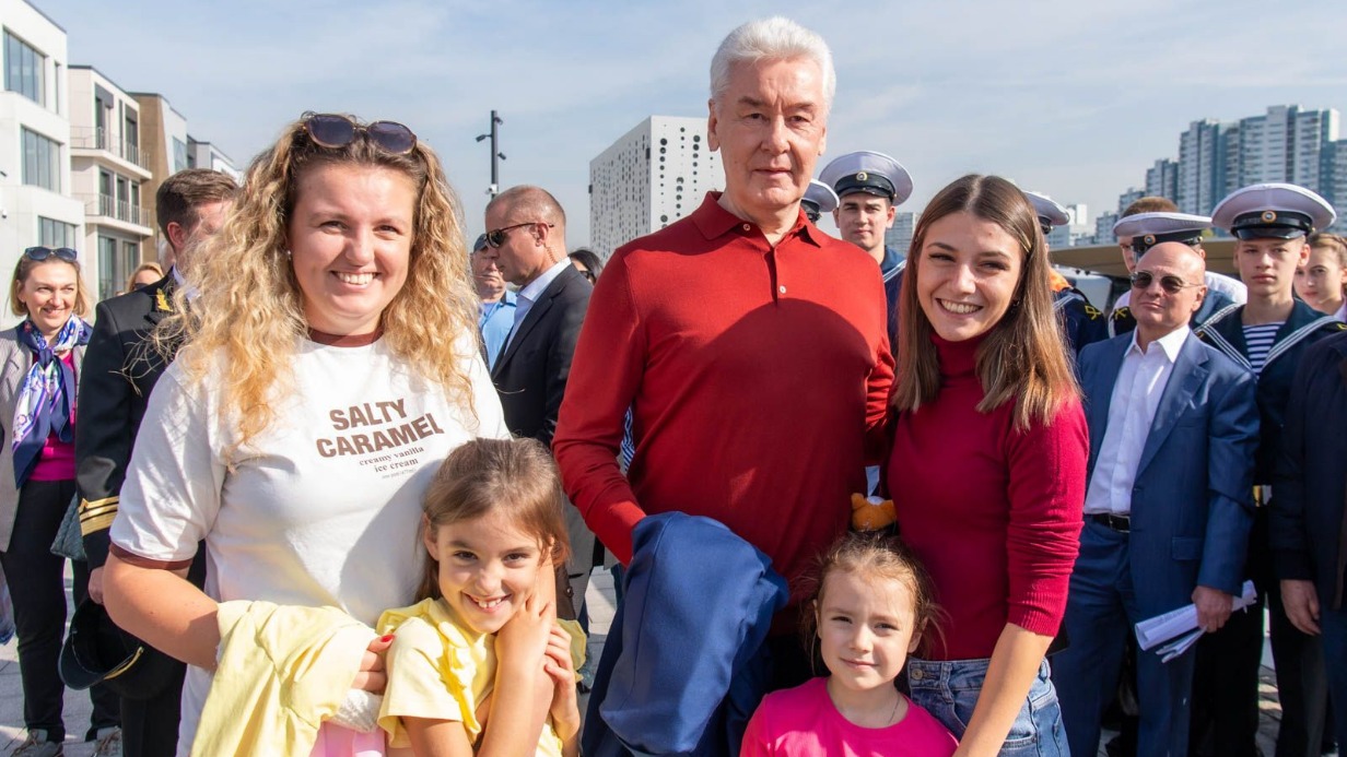 Мэр Сергей Собянин на открытии второго регулярного маршрута речного электротранспорта