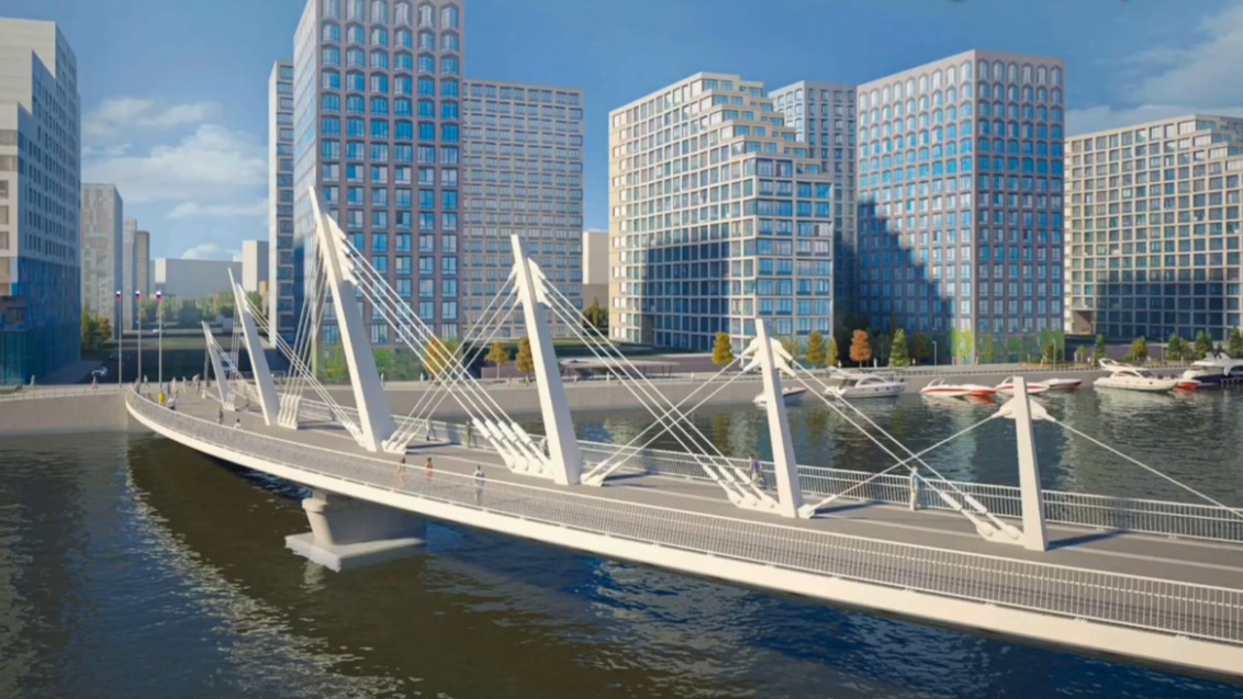 Собянин: Строительство моста через Нагатинский затон будет закончено в этом году