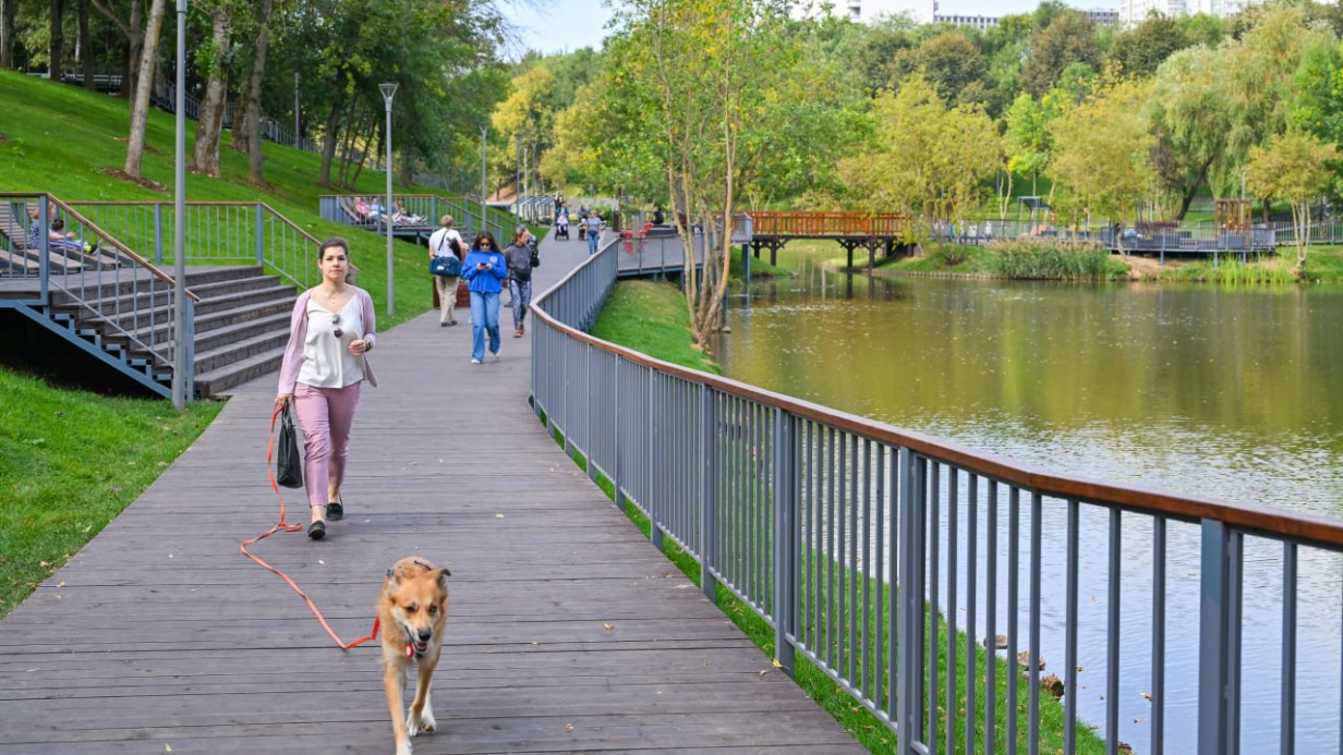 Собянин: Завершено благоустройство территории у прудов на Чертановской улице
