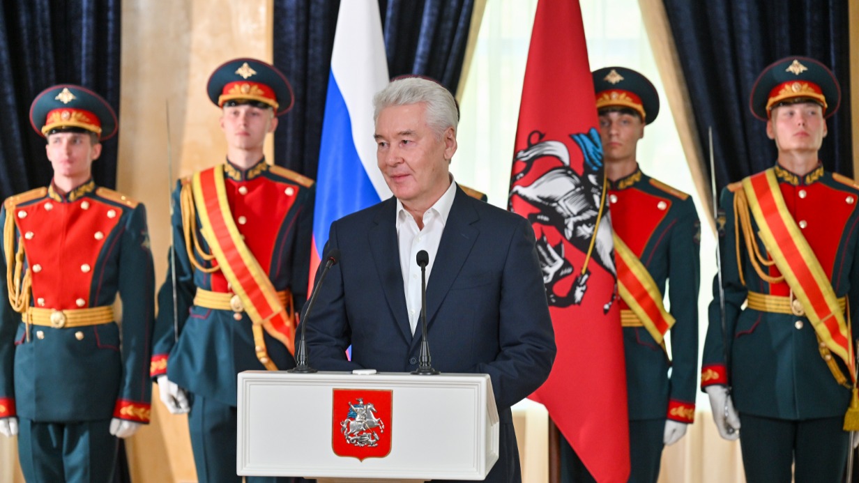 Мэр Москвы Сергей Собянин выступает на торжественной церемонии принятия присяги депутатами Московской городской думы