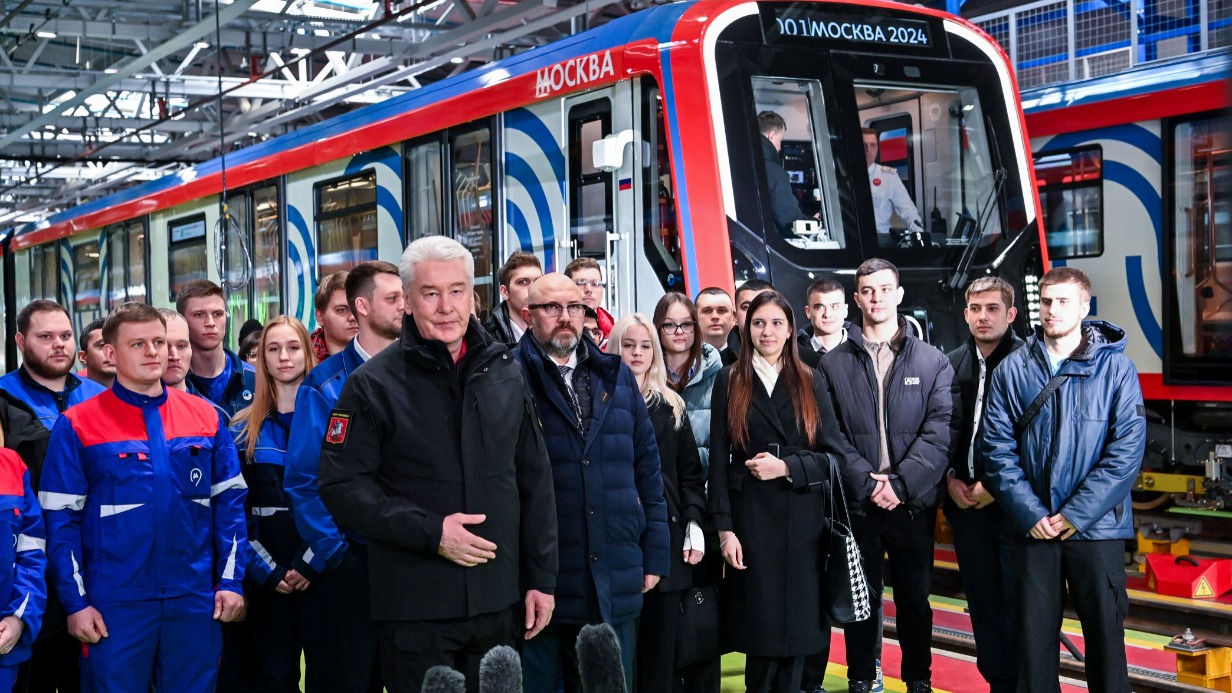 Мэр Москвы Сергей Собянин принял участие в запуске первого поезда серии «Москва-2024»