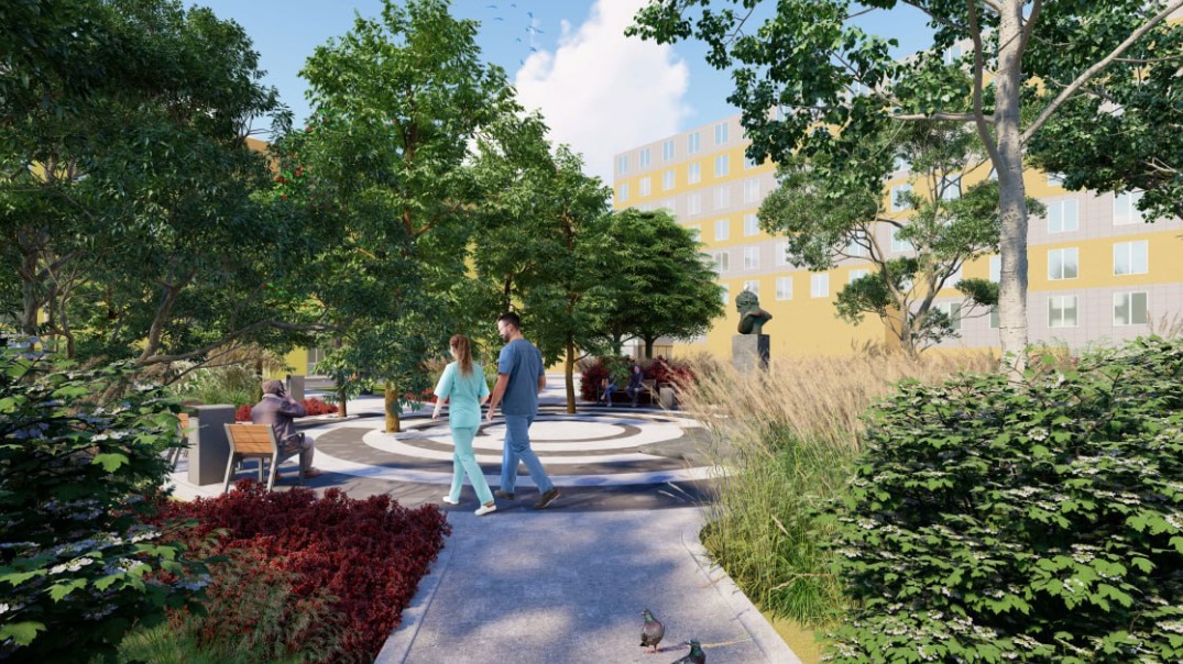 Новые зоны отдыха появятся на территории онкоцентра ГКБ имени Юдина в ЮАО