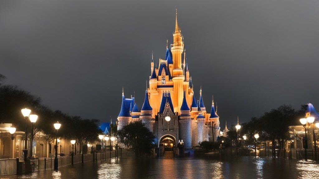 Диснейленд во Флориде затопило из-за мощного урагана «Милтон» (фото)