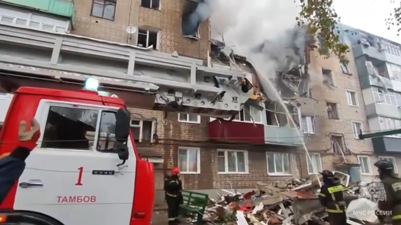Начавшийся после взрыва газа в Тамбовской области пожар ликвидировали 