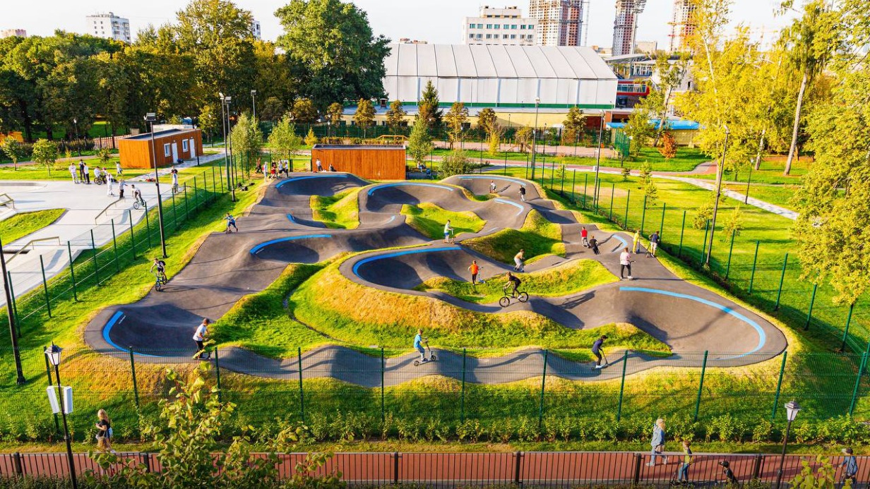 Велосипедная трасса для экстремального катания в Детском Черкизовском парке