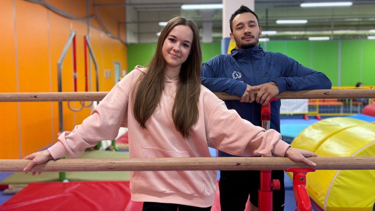 Тренеры гимнастического центра Виктория Егорова и Айдар Халиков