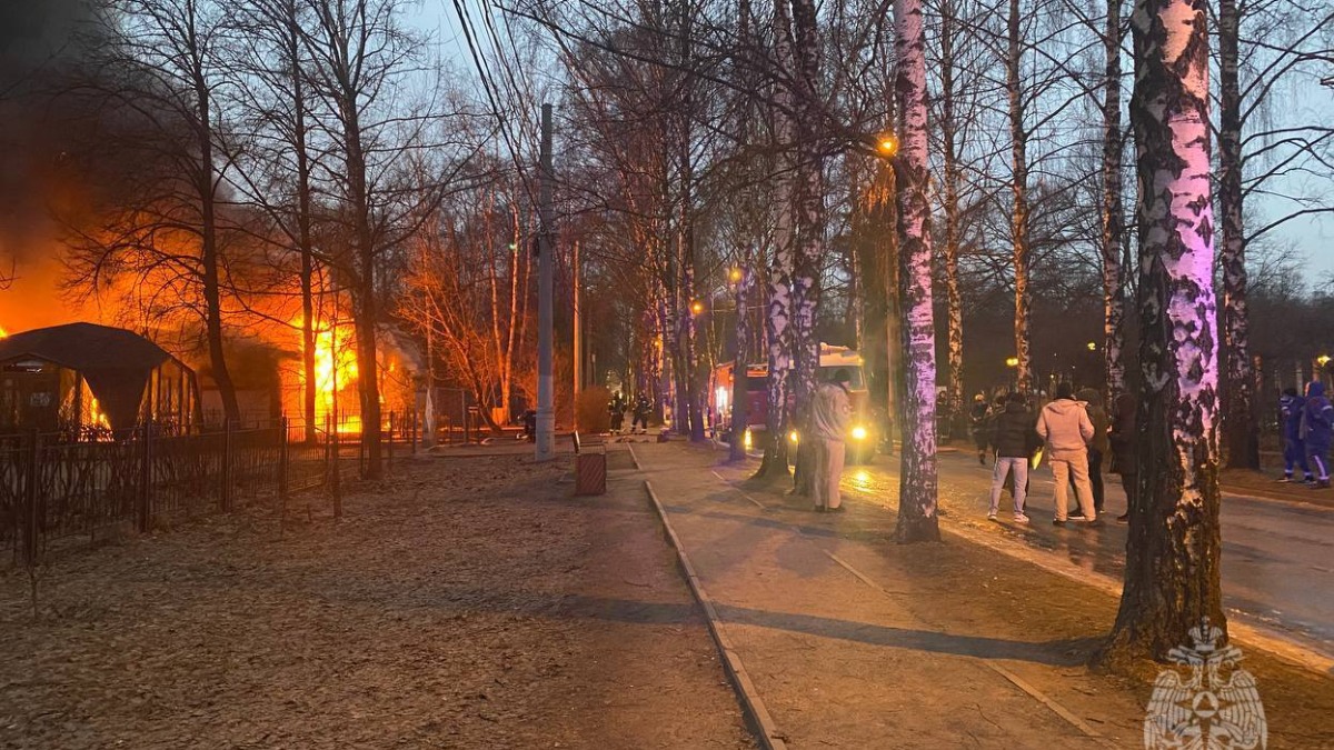 Кафе загорелось в столичном парке «Сокольники»