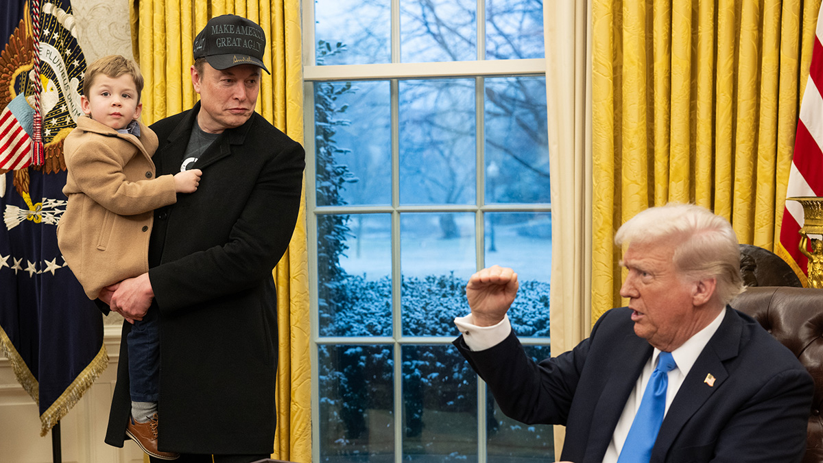 Сын Илона Маска вытер козявку о президентский стол в Овальном кабинете