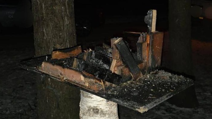 В Бирюлевском дендропарке сожгли кормушки для птиц