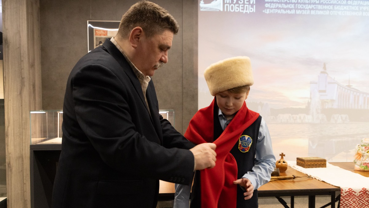 В Музее Победы школьников познакомили с историей московского казачества