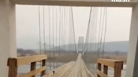 Женщину и ребенка сдуло с моста: что известно