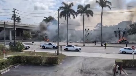 Самолет упал в американском штате Флорида, возможно, есть погибшие