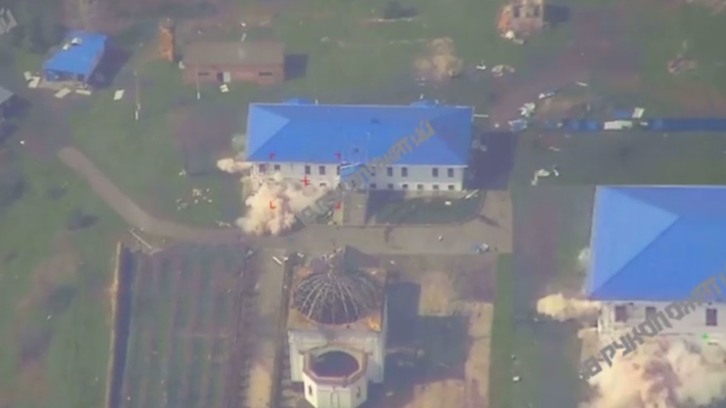 Появились кадры с Горнальским монастырем, где укрываются бойцы ВСУ