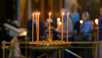 SHAMAN и Мизулина посетили пасхальную службу в храме Христа Спасителя