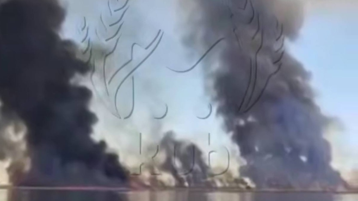 Появились кадры масштабных пожаров в Краснодарском крае