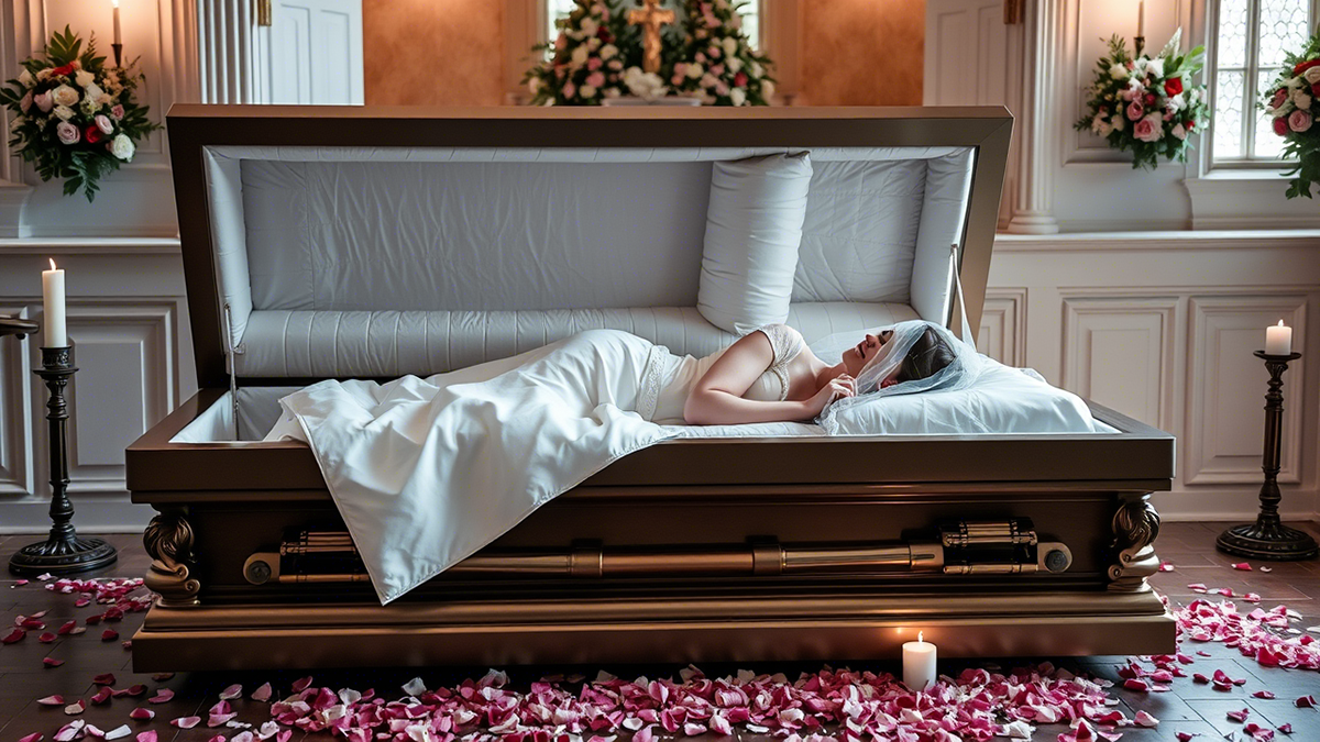Услуга пранк-похорон с открытым гробом во время свадьбы появилась в Москве