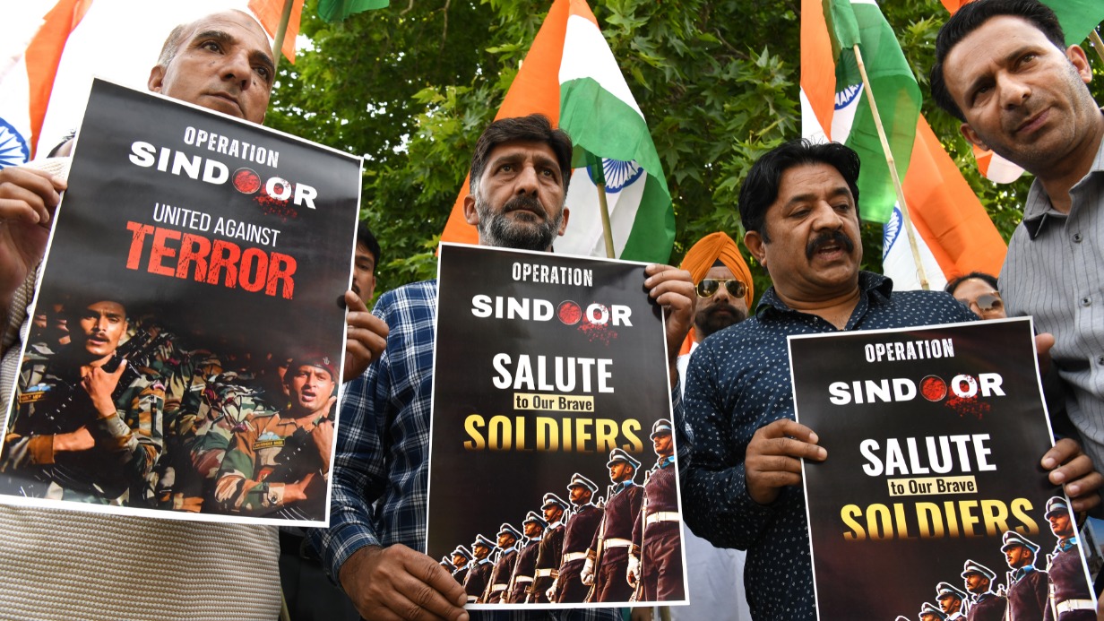 Акция в поддержку индийской армии, участвующей в очередном витке индо-пакистанского конфликта