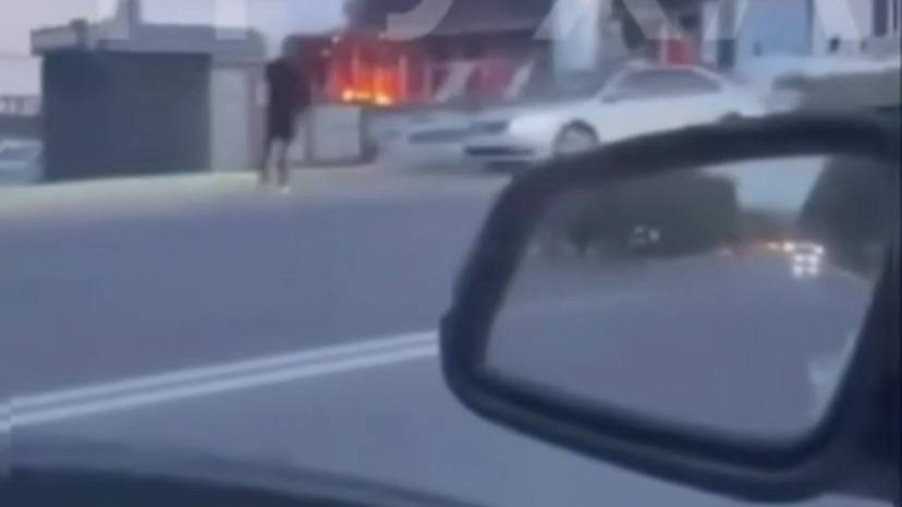 Появились кадры пожаров в Киеве после взрывов