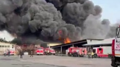 Пожар на складе в подмосковном Пушкине локализовали