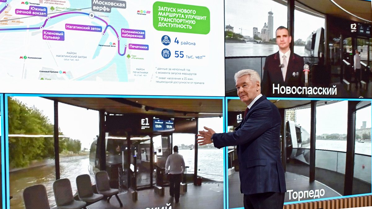 Сергей Собянин запустил движение на третьем маршруте речного электротранспорта
