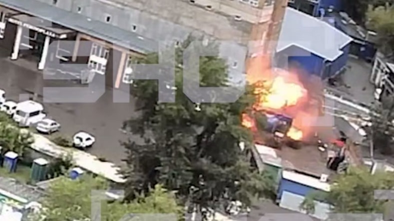 Появилось видео с моментом взрыва контейнера на востоке Москвы
