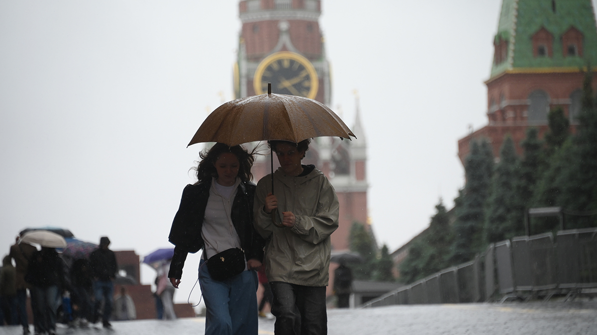 Сильная гроза и ливень начались в Москве