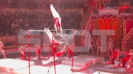 Турник сломался под акробатом во время номера в Цирке на Фонтанке