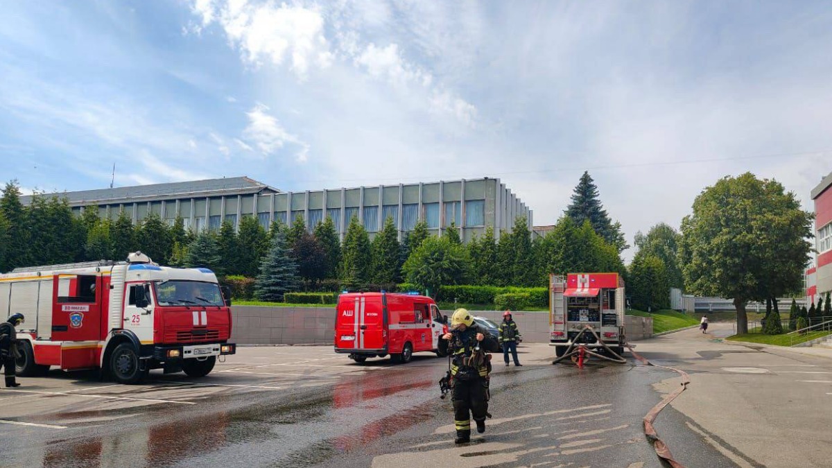 Пожар произошел в здании технопарка «Слава» на юго-западе Москвы