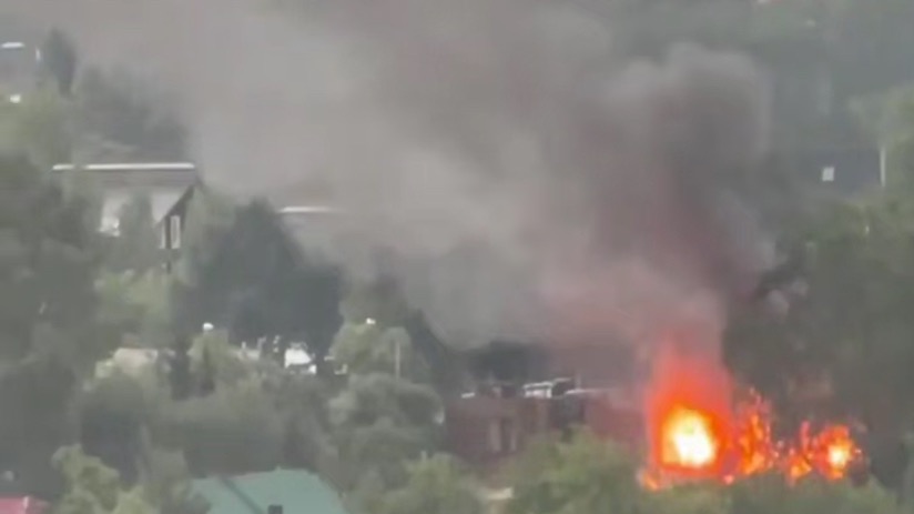 Молния ударила в частный дом в Кунцево