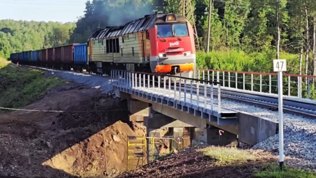 РЖД: Путепровод в Курской области восстановили после теракта Украины