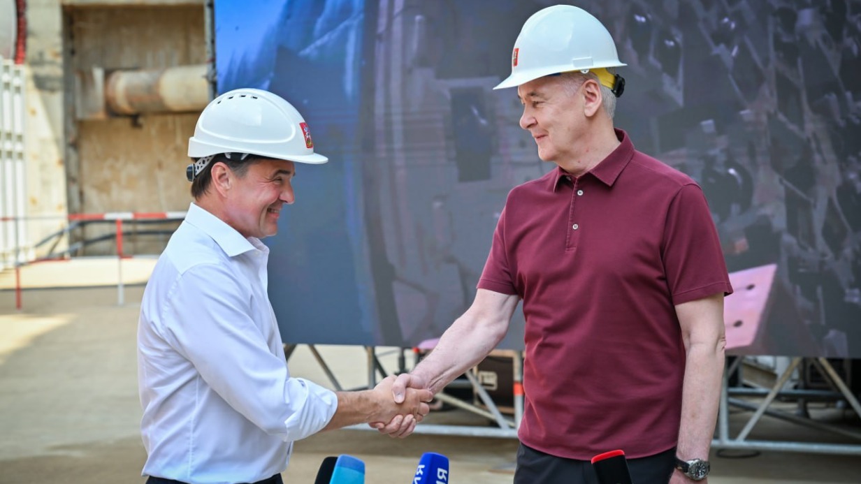 Собянин и Воробьев дали старт проходке тоннеля Рублево-Архангельской линии