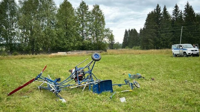 Baza: Пенсионер погиб во время испытаний своего вертолета в Кировской области