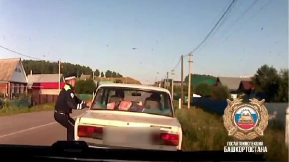 Пьяный водитель в форме полиции с внуком в машине устроил гонки с ГАИ в Башкирии