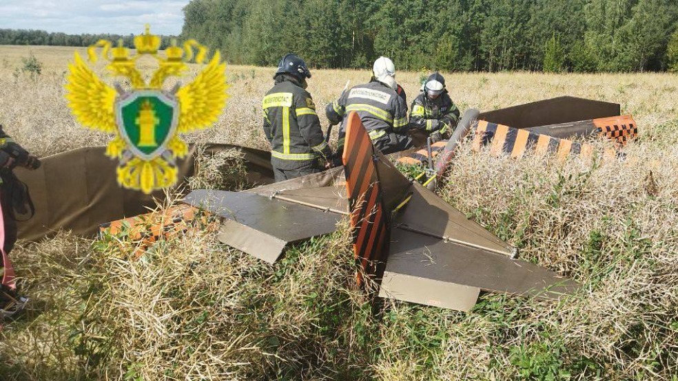 СК возбудил дело после крушения легкомоторного самолета в Подмосковье