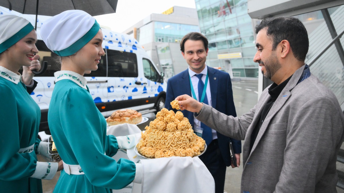 Представители XVI Международного экономического форума «Россия — Исламский мир» встречают министра торговли и промышленности Катара — Мохаммеда бин Хассана Аль Малки