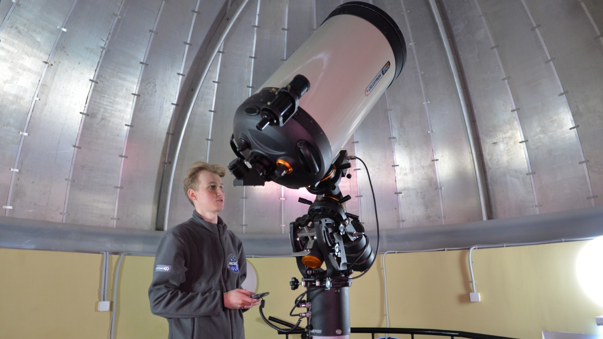 Астроном Максим Шабурко в Парке Горького