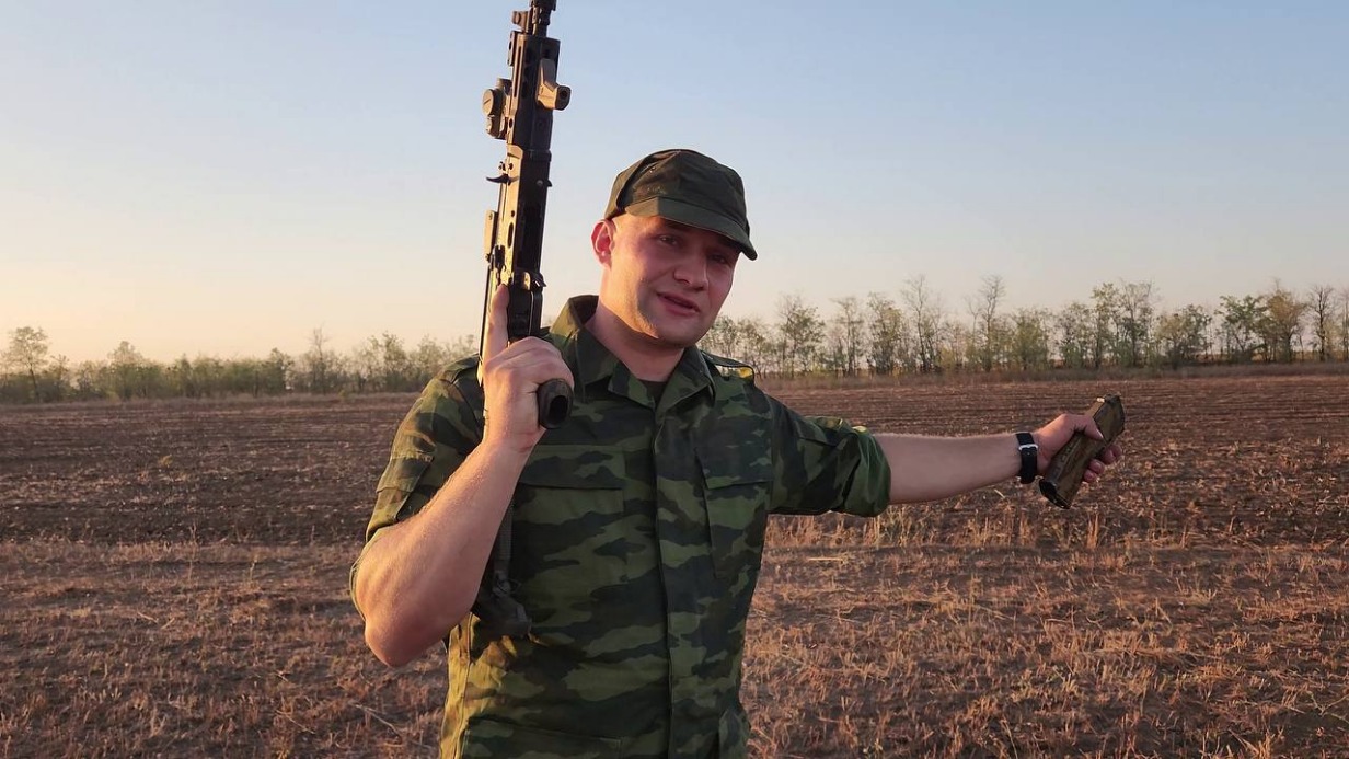 Запорожская область. Замполит «Ящер» на одном из тренировочных полигонов