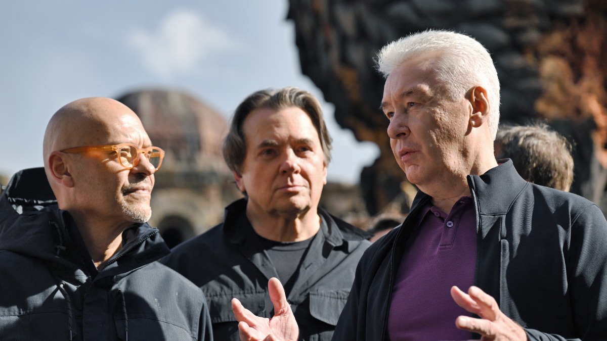 Кинопарк «Москино» в Москве посетили режиссер Федор Бондарчук, генеральный директор Первого канала Константин Эрнст и мэр Москвы Сергей Собянин