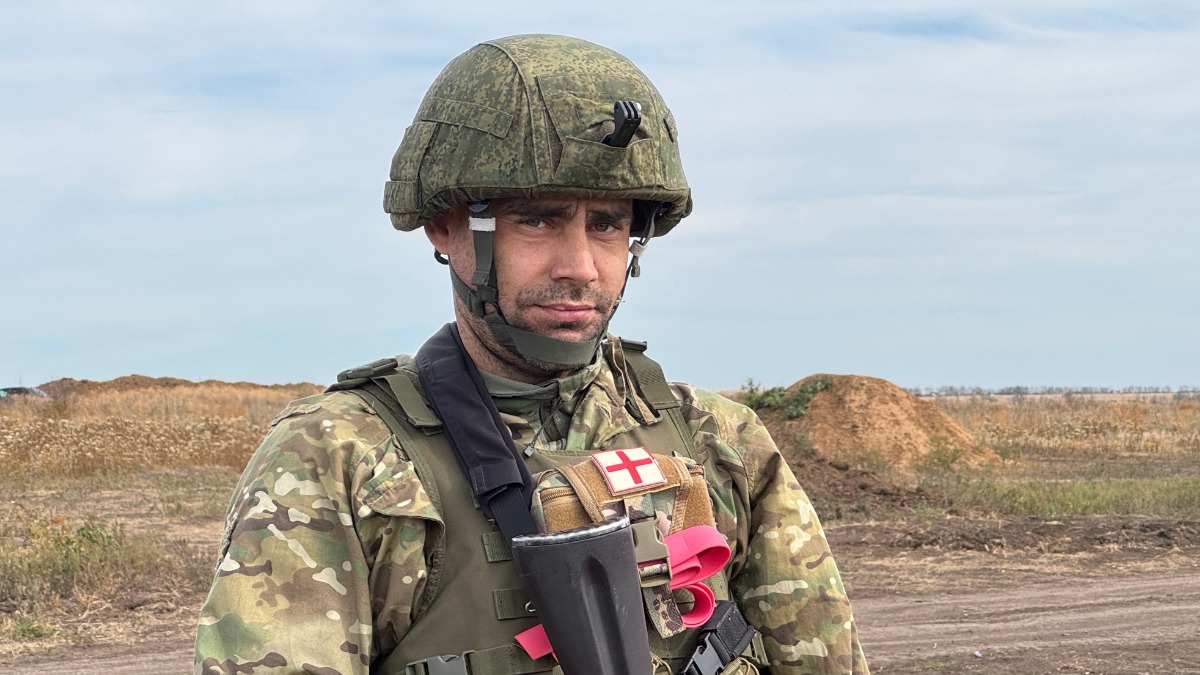 Запорожская область. Боец «Куба» проходит подготовку на одном из полигонов ВС РФ