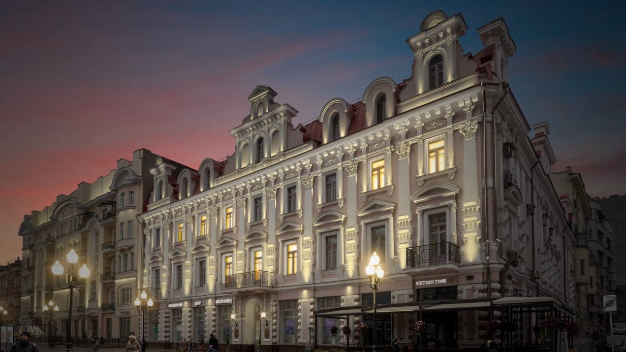 Архитектурно-художественную подсветку получат 11 зданий на улице Арбат