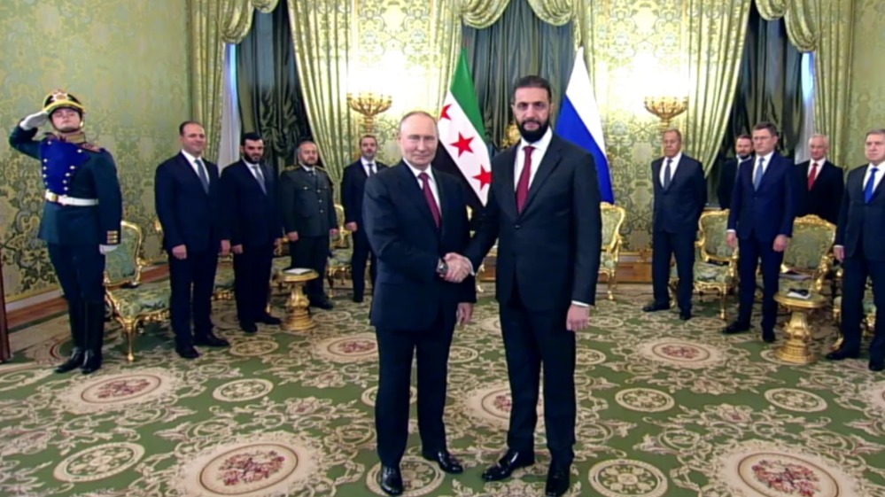 Путин проводит переговоры с президентом переходного периода Сирии аш-Шараа